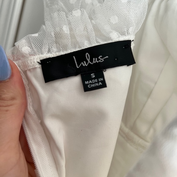 White lulus bridal shower midi dress - Picture 4 of 6